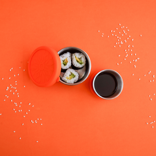 2pc Stainless Steel Round Lunchbox Containers