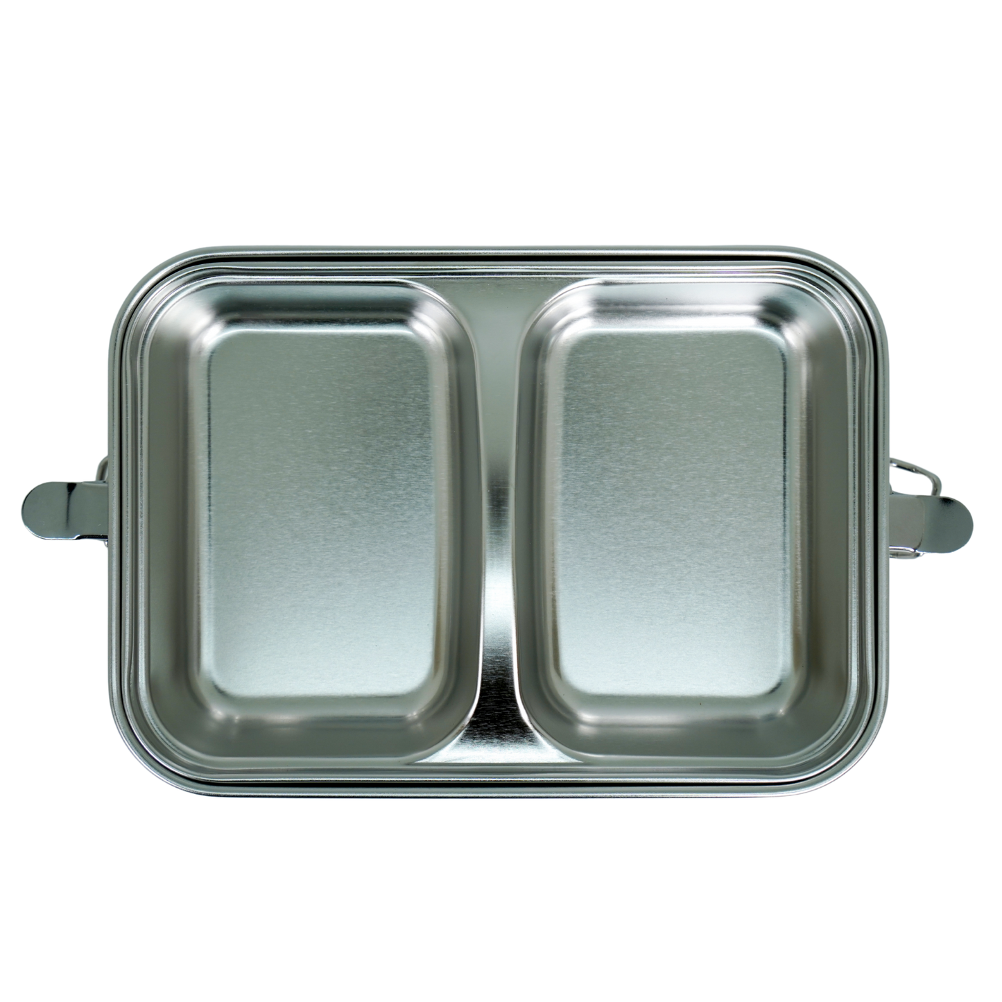 Stainless Steel Double Layer 1800ml Lunchbox with Handles