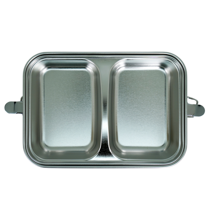 Stainless Steel Double Layer 1800ml Lunchbox with Handles