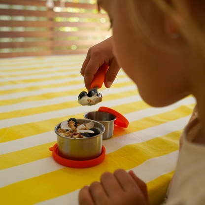 2pc Stainless Steel Round Lunchbox Containers