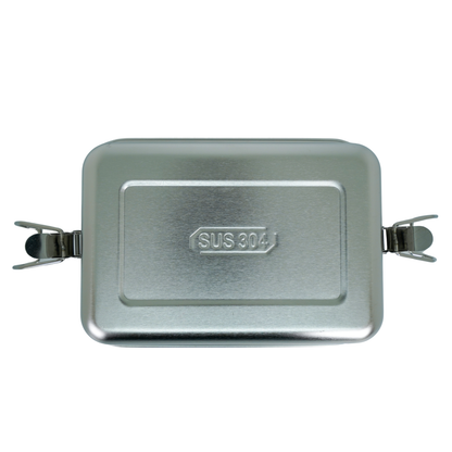 Stainless Steel Double Layer 1800ml Lunchbox with Handles