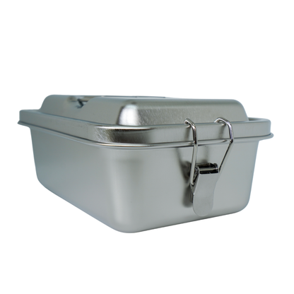 Stainless Steel Double Layer 1800ml Lunchbox with Handles