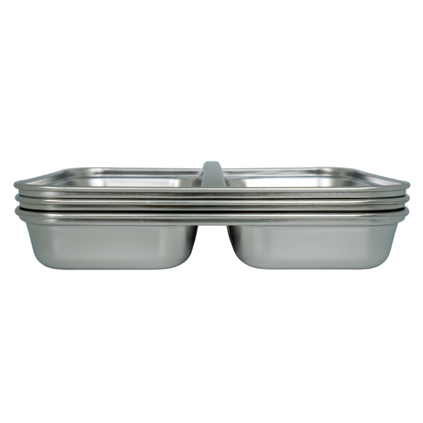 Stainless Steel Double Layer 1800ml Lunchbox with Handles