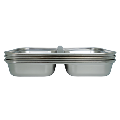 Stainless Steel Double Layer 1800ml Lunchbox with Handles