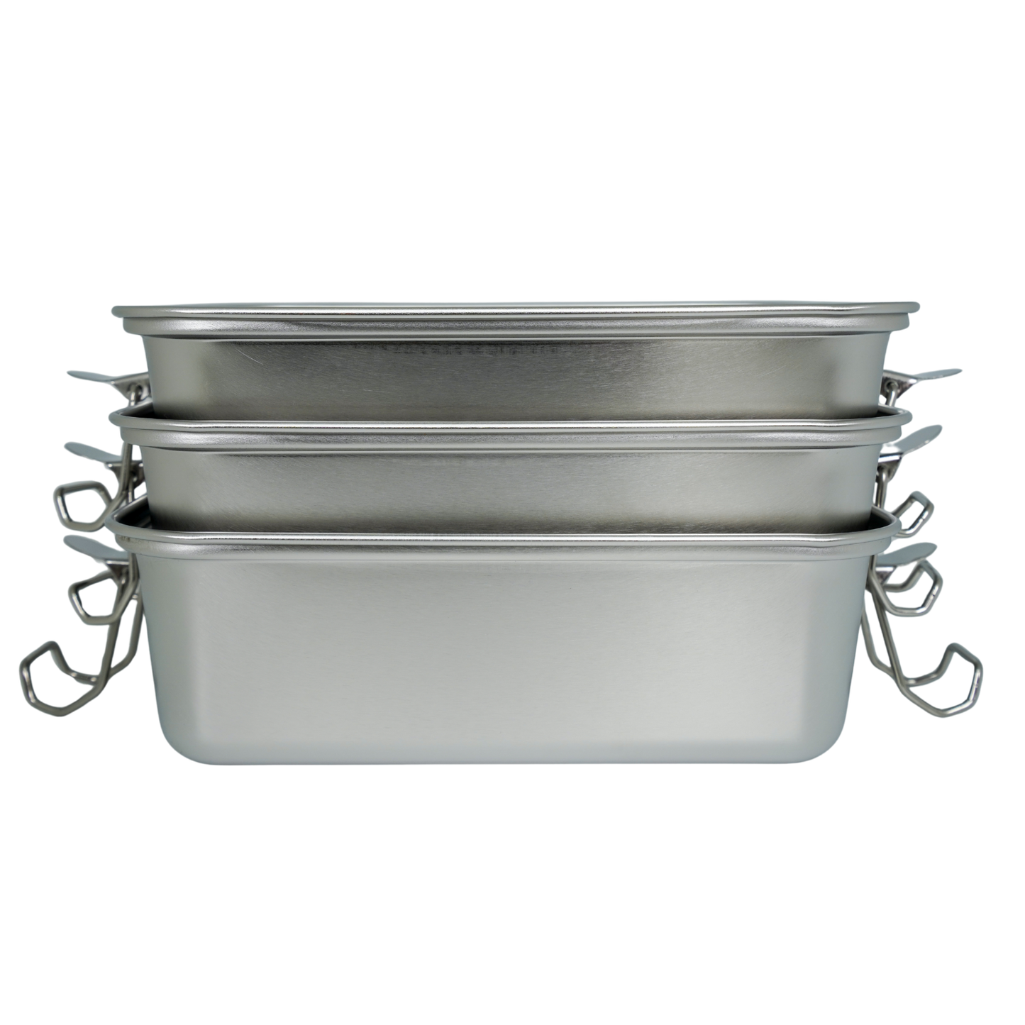 Stainless Steel Double Layer 1800ml Lunchbox with Handles