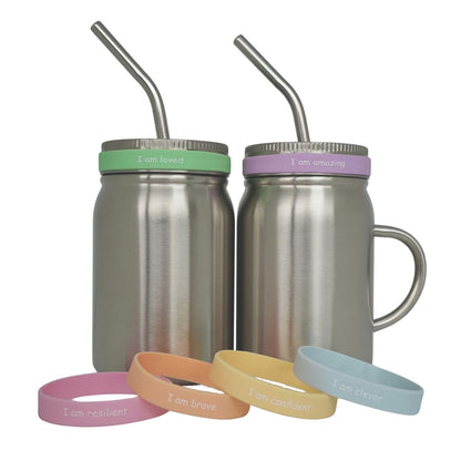 Stainless Steel Double Walled Smoothie Cup WITH HANDLE 500ml