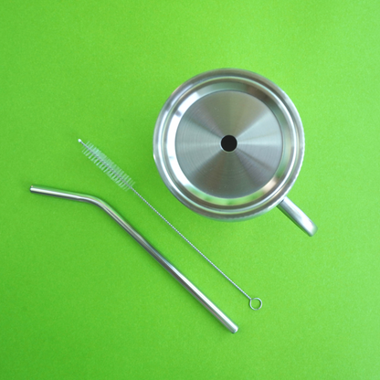 Stainless Steel Double Walled Smoothie Cup WITH HANDLE 500ml (20% off)