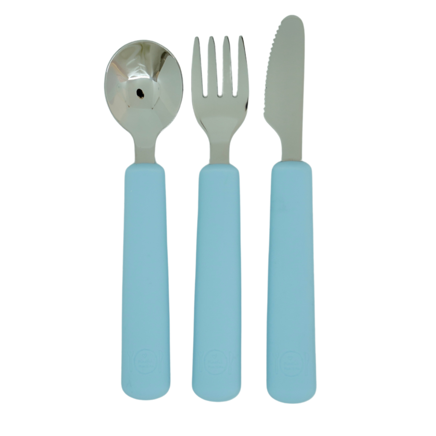 3pc Kids Stainless Steel Cutlery Set PASTELS