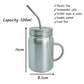 Stainless Steel Double Walled Smoothie Cup WITH HANDLE 500ml