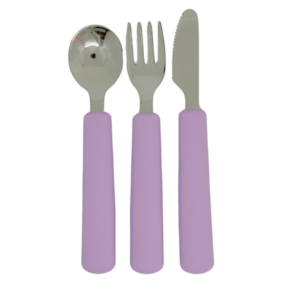 3pc Kids Stainless Steel Cutlery Set PASTELS