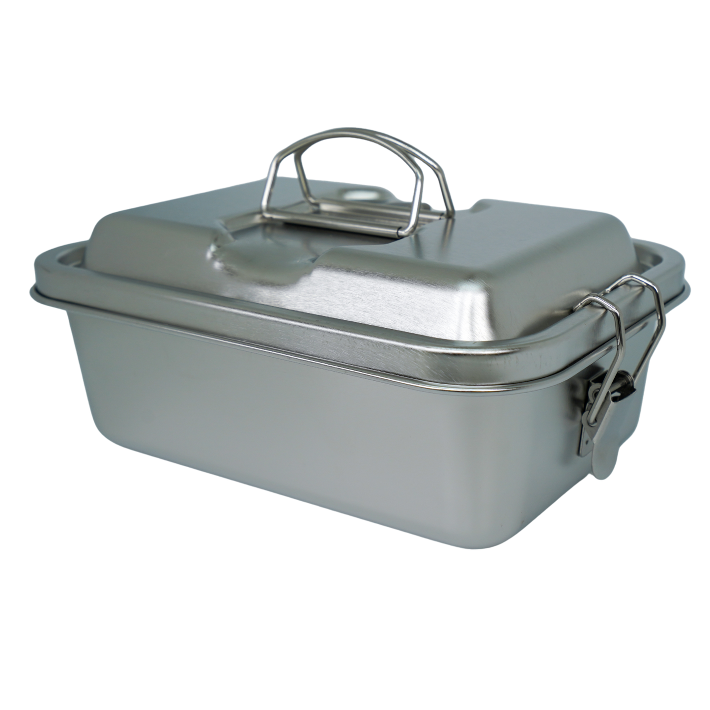 Stainless Steel Double Layer 1800ml Lunchbox with Handles