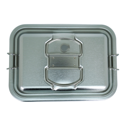 Stainless Steel Double Layer 1800ml Lunchbox with Handles