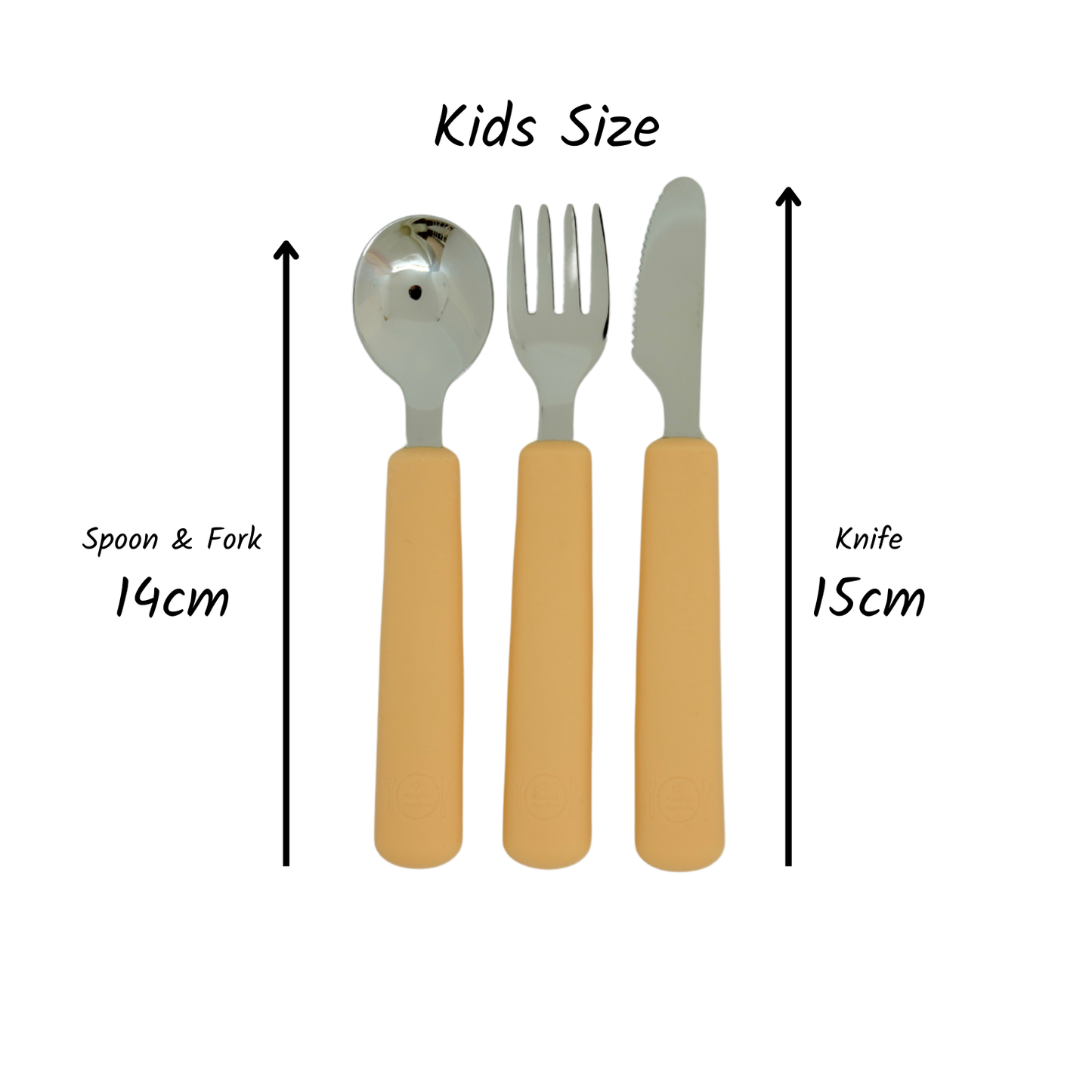 3pc Kids Stainless Steel Cutlery Set PASTELS