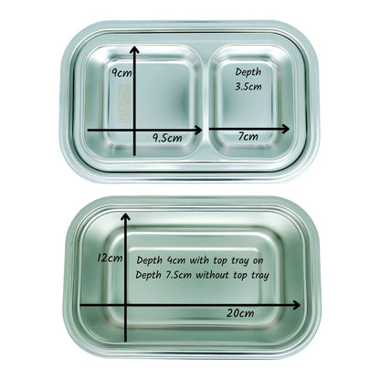 Stainless Steel Double Layer 1500ml Lunchbox