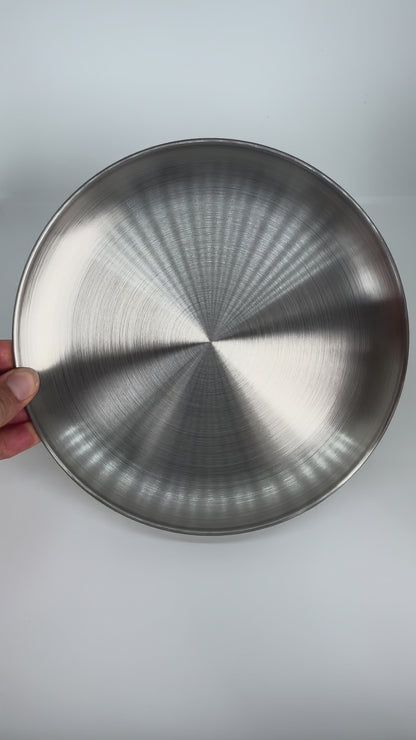 Kids Stainless Steel Round Plate