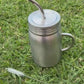 Stainless Steel Double Walled Smoothie Cup WITH HANDLE 500ml