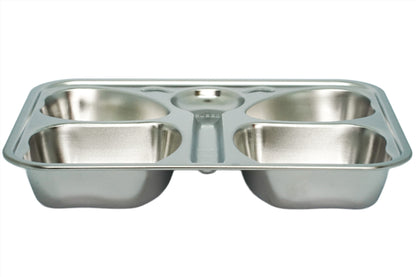 Stainless Steel Butterfly Section Plate Mindful Mealtime