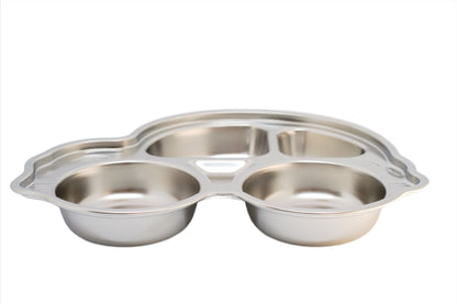 Stainless Steel Car Section Plate Mindful Mealtime